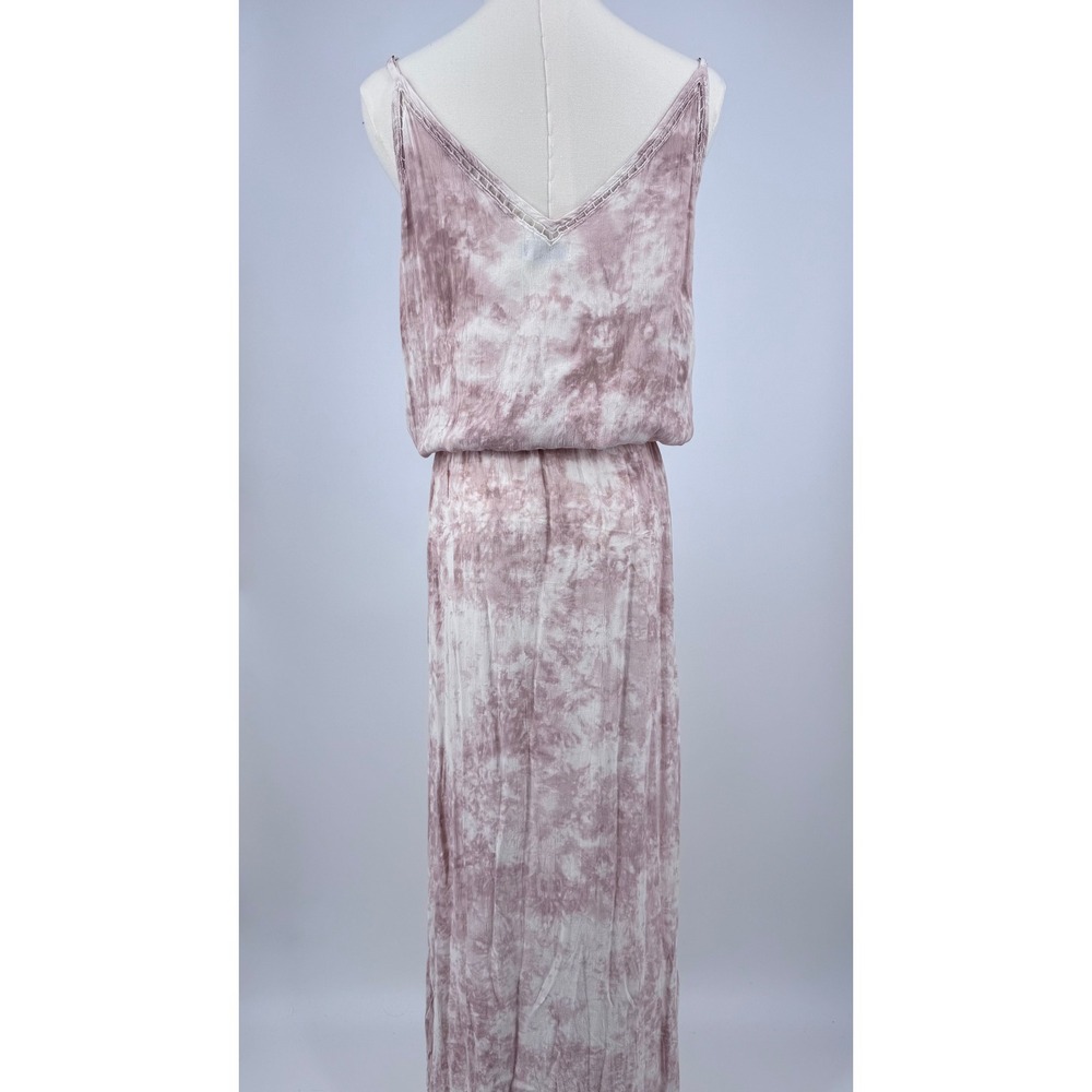 Tiare Hawaii Maxi Dress Womens OS Pink Tie Dye Crochet Tassel Boho Beach - Picture 5 of 13